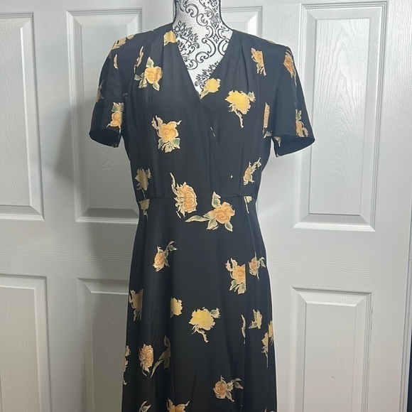 Vintage Spenser Jeremy Silk Draped Long Dress S modest - Picture 1 of 9